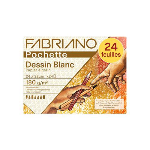 Pochette dessin à grain 180 g - Fabriano