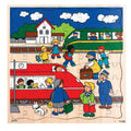 Puzzle bois 37 x 37 cm - thème le transport : gare ferroviaire - Rolf