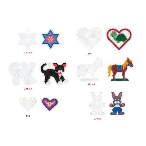 Assortiment 10 plateaux à broches pour perles à chauffer - Hama midi