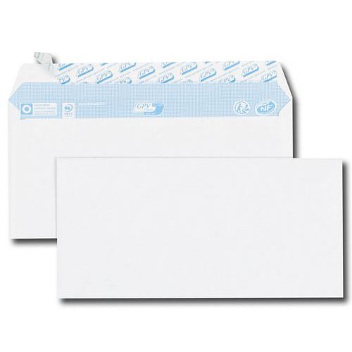 Enveloppe Blanche Autocollante Siligom 80g 110x220 Mm