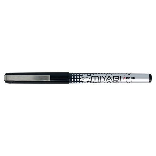 Stylo Roller Pointe Métal Encre Liquide 0.7mm Noir Penac