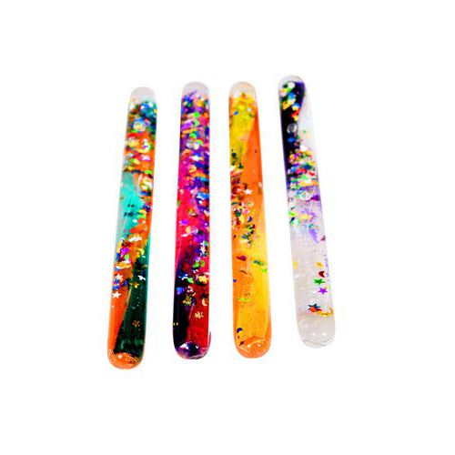 Lot 4 tubes à paillettes 12 cm