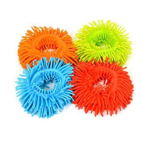 Lot 4 Bracelets Pompons Extensibles