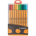 Etui rigide de 20 stylos-feutres point 88 couleurs assorties - Stabilo