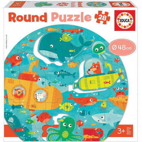 Puzzle Rond Mer 28 Pièces