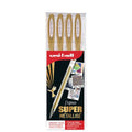 Pochette De 4 Stylo Gel Uni-ball Signo - Or
