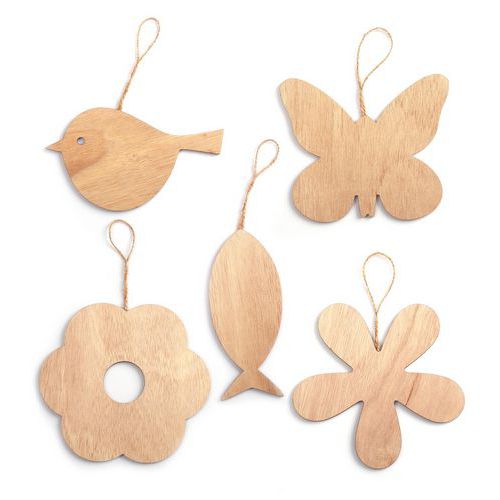 Lot De 5 Formes Géantes En Bois À Décorer Thème Printemps