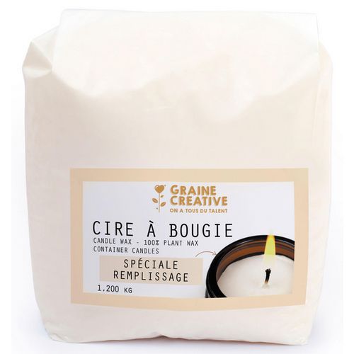 Sachet 1,2 kg de cire végétale soja pour bougie - Graine créative