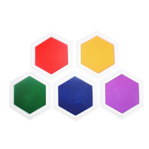 Lot 5 encreurs géants rechargeables 16 x 16 cm 5 coloris