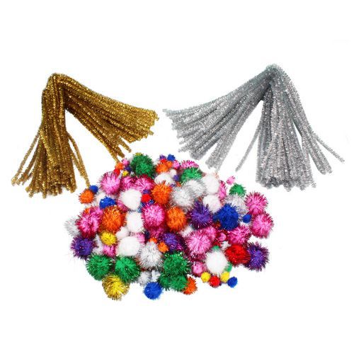 Atelier Maxi Pack Pompons Chenilles Scintillants