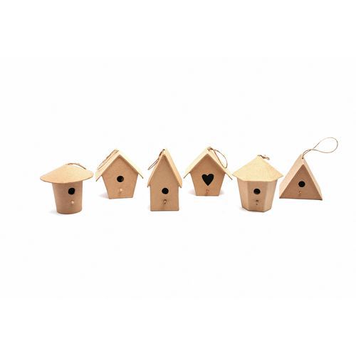 Lot De 6 Nichoirs À Oiseaux En Carton À Décorer