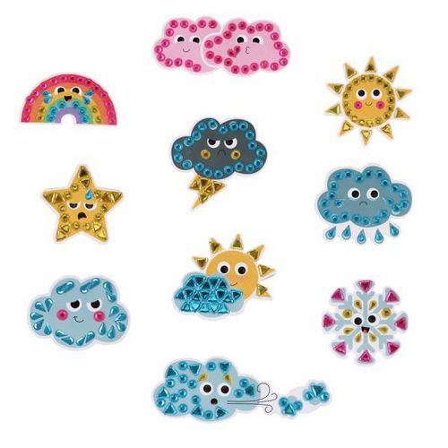 Lot De 10 Magnets À Strasser Météo Et Émotions