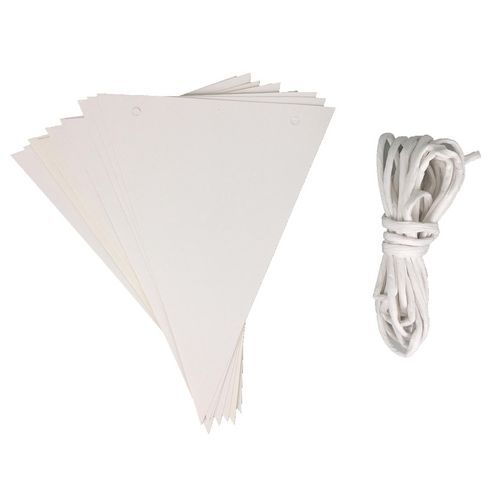 Guirlande fanions en cartons à décorer (lot de 6)