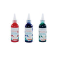 Lot de 3 recharges 80ml pour tampon encreur, couleurs complémentaires
