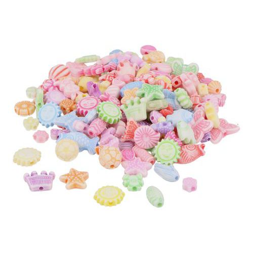 Sachet de 2 000 perles en plastique formes assorties - Innspiro
