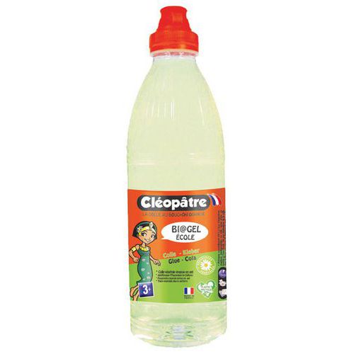Flacon 1l colle gel végétale super épaisse biogel ecole - Cleopatre
