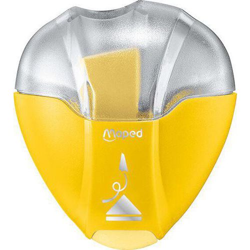 Taille-crayon Igloo eject 1 trou avec réservoir couleurs ass