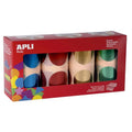 Lot 4 rouleaux gommettes rond métal Ø45 mm 1128 unités - Apli Kids