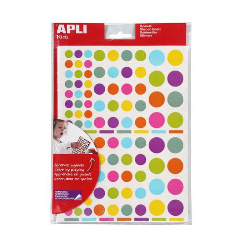 Pochette 2080 Gommettes Rond Peps 1-2cm