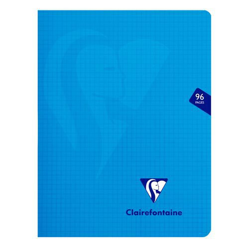 Mimesys cahier piqué polypro 17x22cm 96p Q.5x5 coloris
