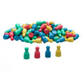 Lot 100 Pions Bois 4 Couleurs