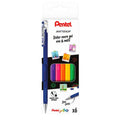 Pochette 6 stylos roller gel vive mate assortis mattehop - Pentel