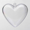 Lot De 6 Cœurs En Plastique Transparent