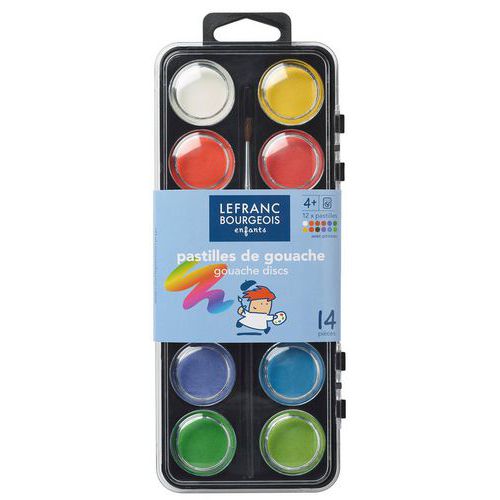 Boite En Plastique De 12 Godets Ø 30mm Pinceau Inclus