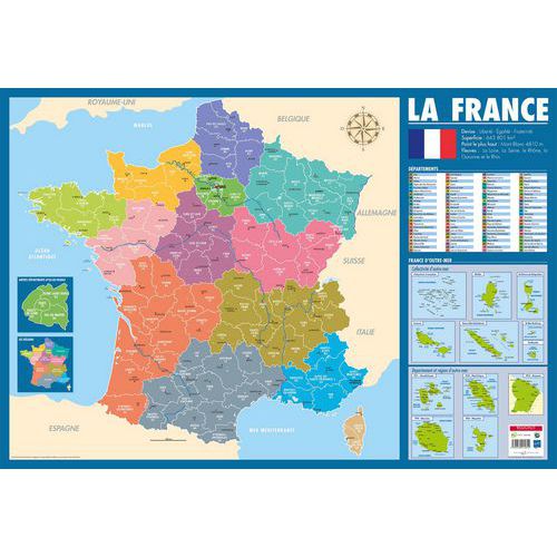Poster 50x70cm France Administrative