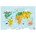 Poster 50x70cm ma première carte du monde - Bouchut