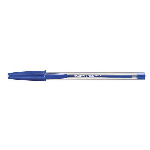 Stylo bille pointe moyenne 1mm Carioca sfera bleu