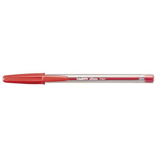 Stylo bille pointe moyenne 1mm Carioca sfera rouge