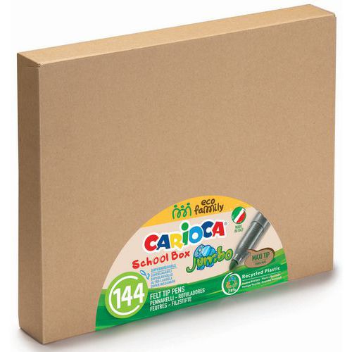 Schoolpack 144 Feutres Pointe Extra Large Couleurs Assorties