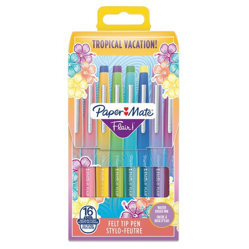 Pochette 16 Feutres Flair Papermate
