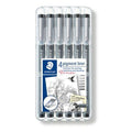 Etui 6 Feutres Pigment Liners Staedtler Mines Assorties