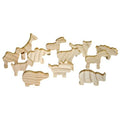 Set 12 Figurine En Bois Animaux À Décorer