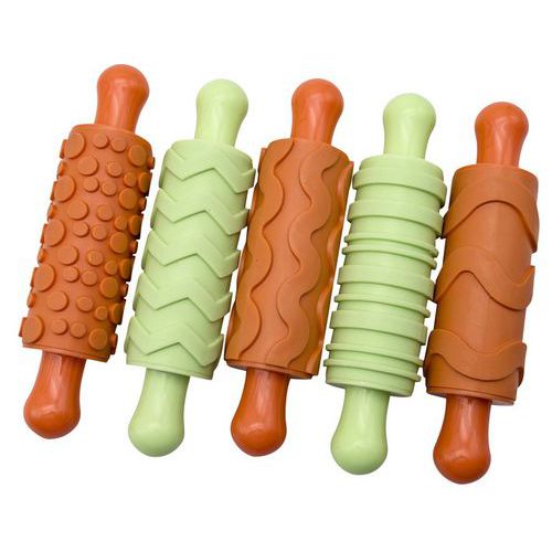 Set 5 Rouleaux D'empreintes Pour Peinture Et Modelage