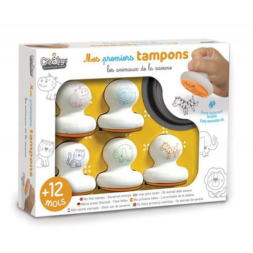 Lot de 5 Mes 1er tampons animaux de la savane - Créa Lign