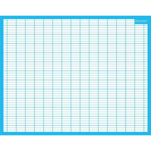 Ardoise 21 x 26,5 cm blanche en carton rigide uni/seyes - Bouchut