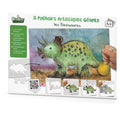 Lot 5 Pochoirs Artistiques 2 En 1 - Dinosaures