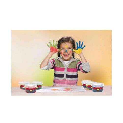 Lot de 6 Assortiment 6 pots 500 ml gouache aux doigts
