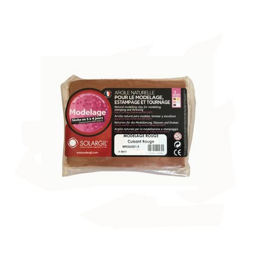 Pain 1,5 kg argile - rouge