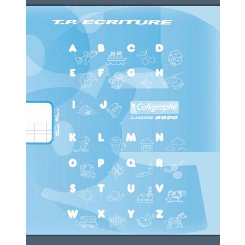 Cahier maternelle 32 pages 17x22 90g double ligne 3mm - Calligraphe