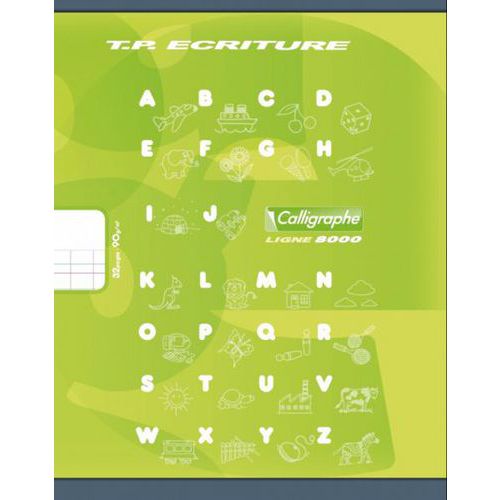 Cahier maternelle 32 pages 17x22 90g double ligne 4mm - Calligraphe
