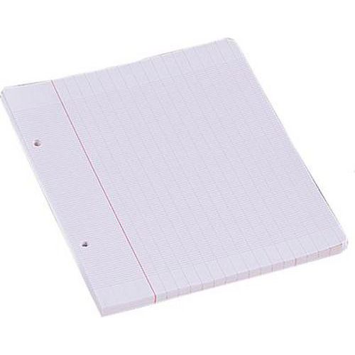 Etui 50 feuillets recharges classeurs 17x22cm Seyès blanc - Pichon