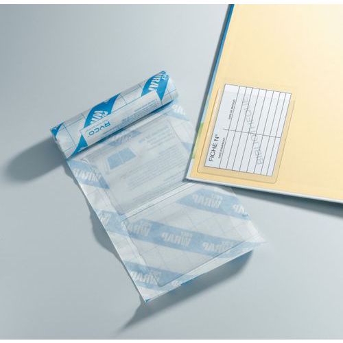 Pochette Porte Fiche Adhésive Pvc 80 Microns 85mm X 130mm