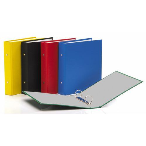 Classeur rigide collé rembordé plastique 2 anneaux 30 mm - Purple