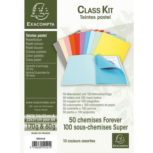Chemises Dossier 170g+sous-chemises 60g