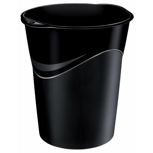 Corbeille À Papier 14l - Noir Recyclé