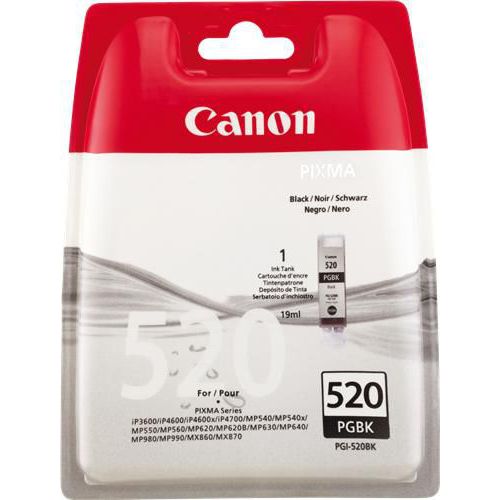 Cartouche Jet D'encre Canon Pgi-520 Bk Noire